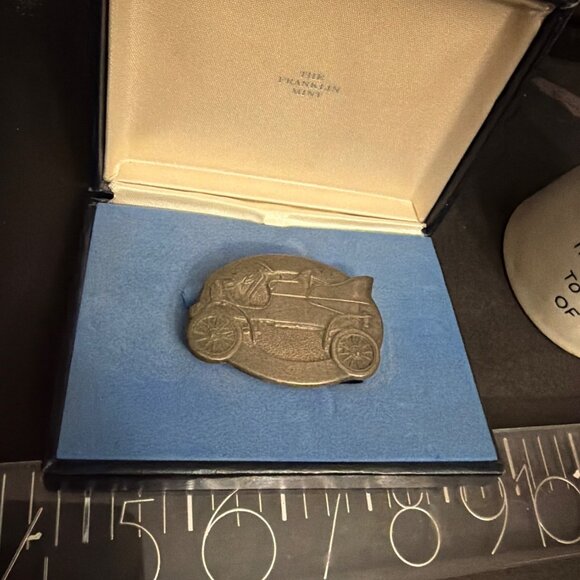 Ford Motor Co 75th Anniversary Buckle Franklin 1978 sterling silver ingot  COA - Picture 6 of 8